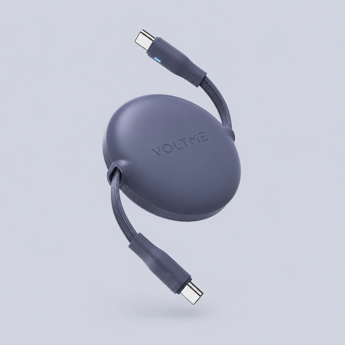 🎁 Voltme Powerlink YoYo Retractable Type-C to Type-C Cable 100W PD1M - Navy Blue (100% off)