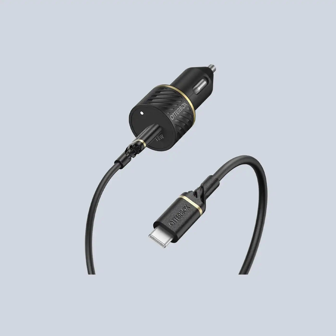 OtterBox USB-C PD Car Charger 18W and Reinforced USB-C to USB-C Cable product photo