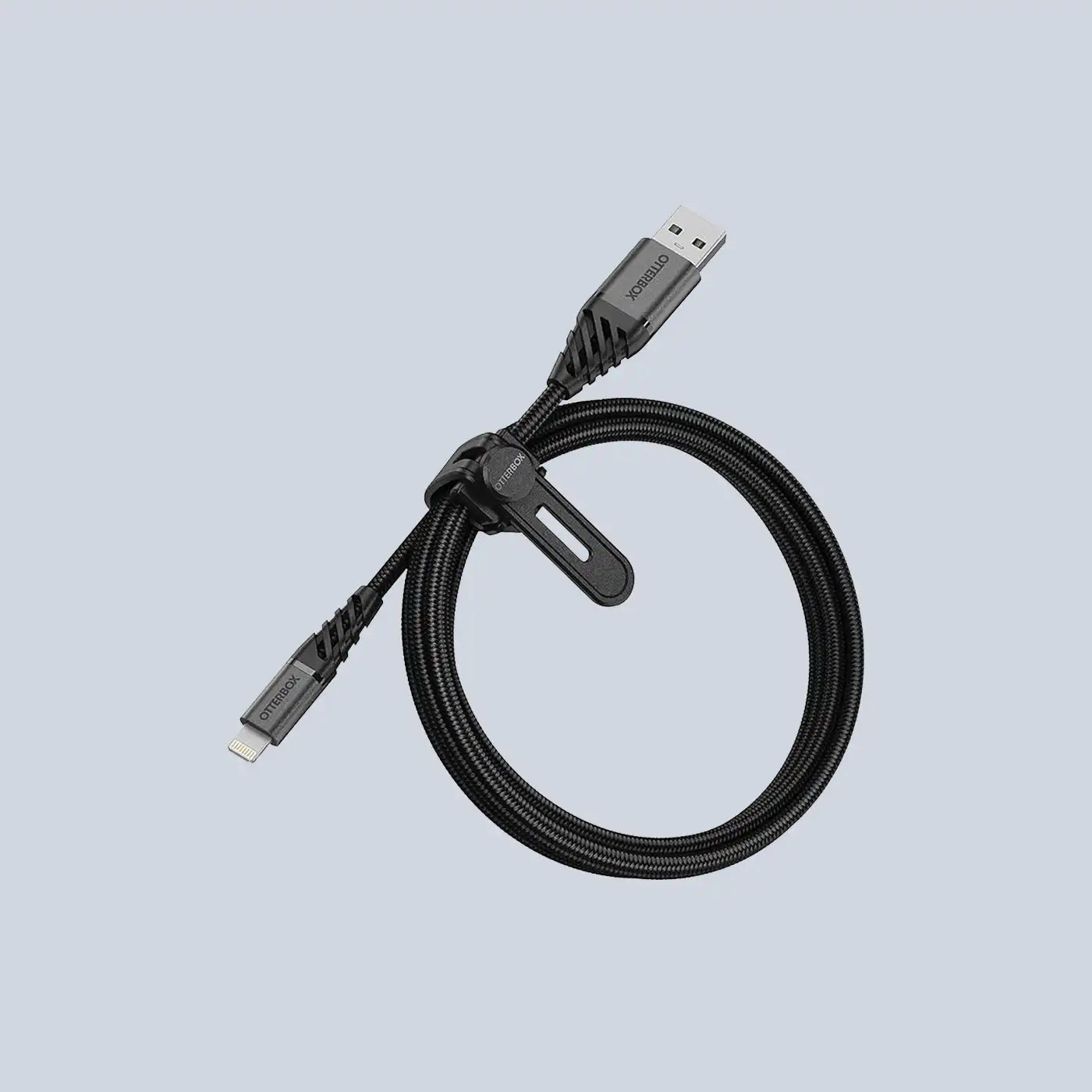 OtterBox Reinforced Braided USB-A to Lightning Cable 2M- Black