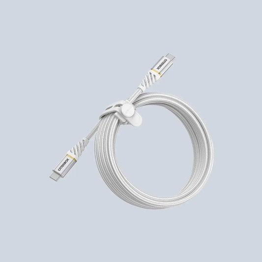 OtterBox Reinforced Braided USB-C to USB-C Cable 3M White