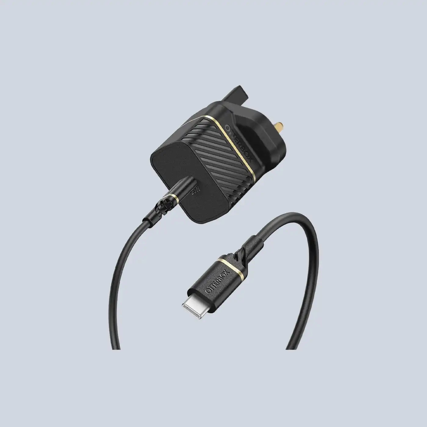 OtterBox USB-C PD UK Charger 20W and Reinforced USB-C to USB-C Cable product photo