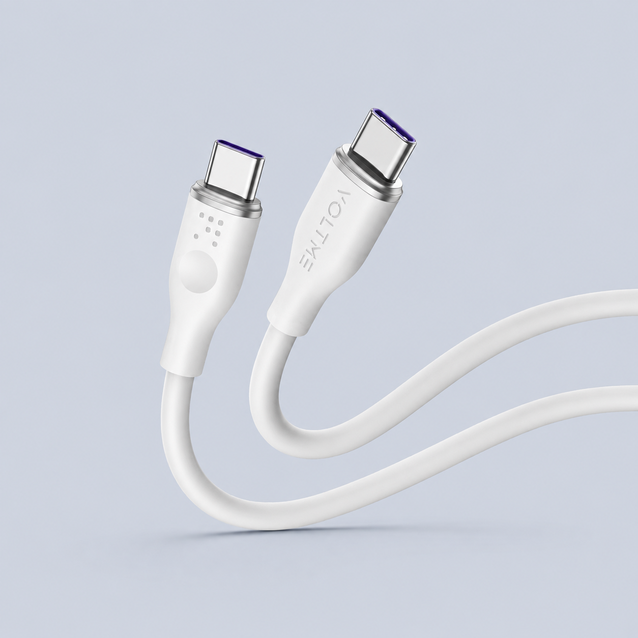 Voltme Powerlink Moss Liquid Silicon Cable Type C to Type C 5A / 1M (100W) Emarker White