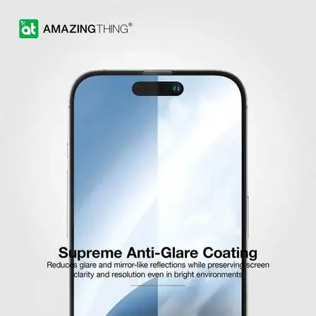 AmazingThing iPhone 16 Pro 6 3 2 75D Fully Covered Dust Filter Titan Matte Glass