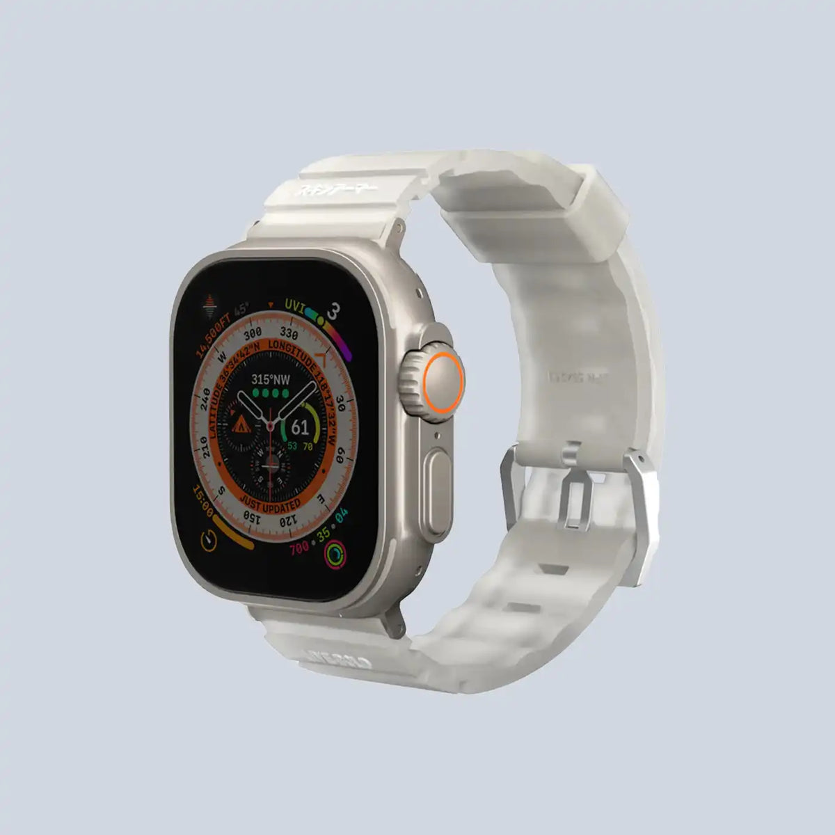 سوار ⁦Skinarma Apple Watch Ultra Shokku 49mm - Frost⁩