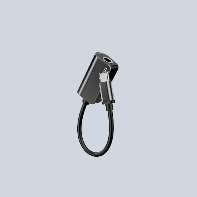 Baseus L40 Audio Adapter USB-C to Mini Jack 3 5mm and USB-C Black product photo