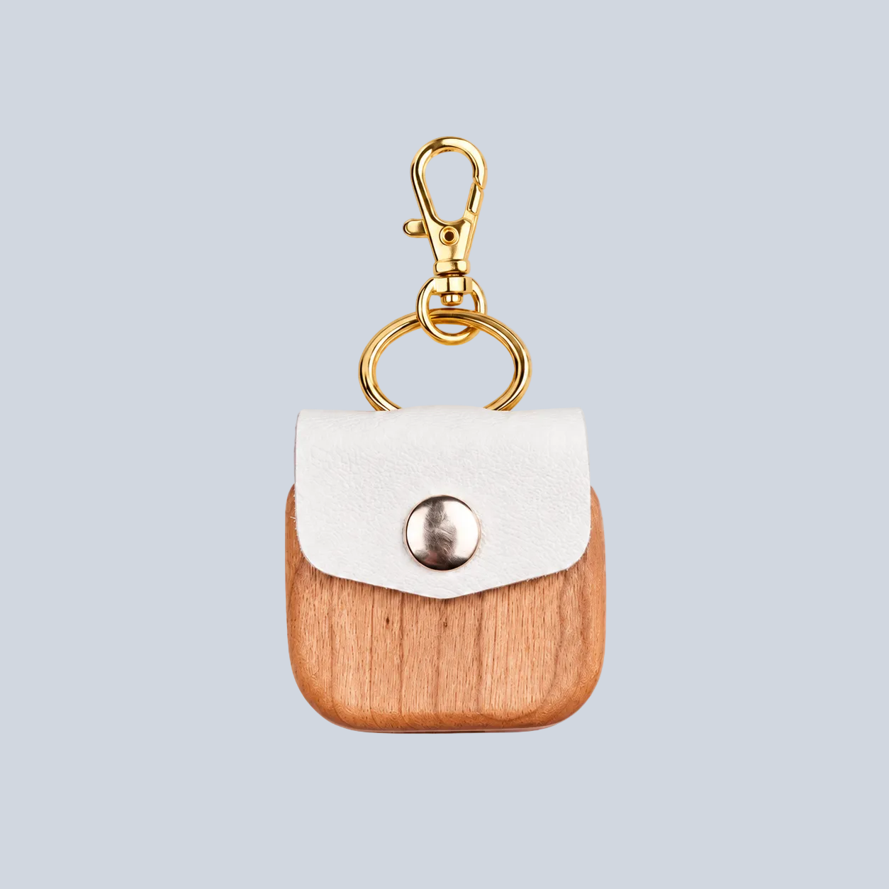 Elegant Wood Airpods Case -White