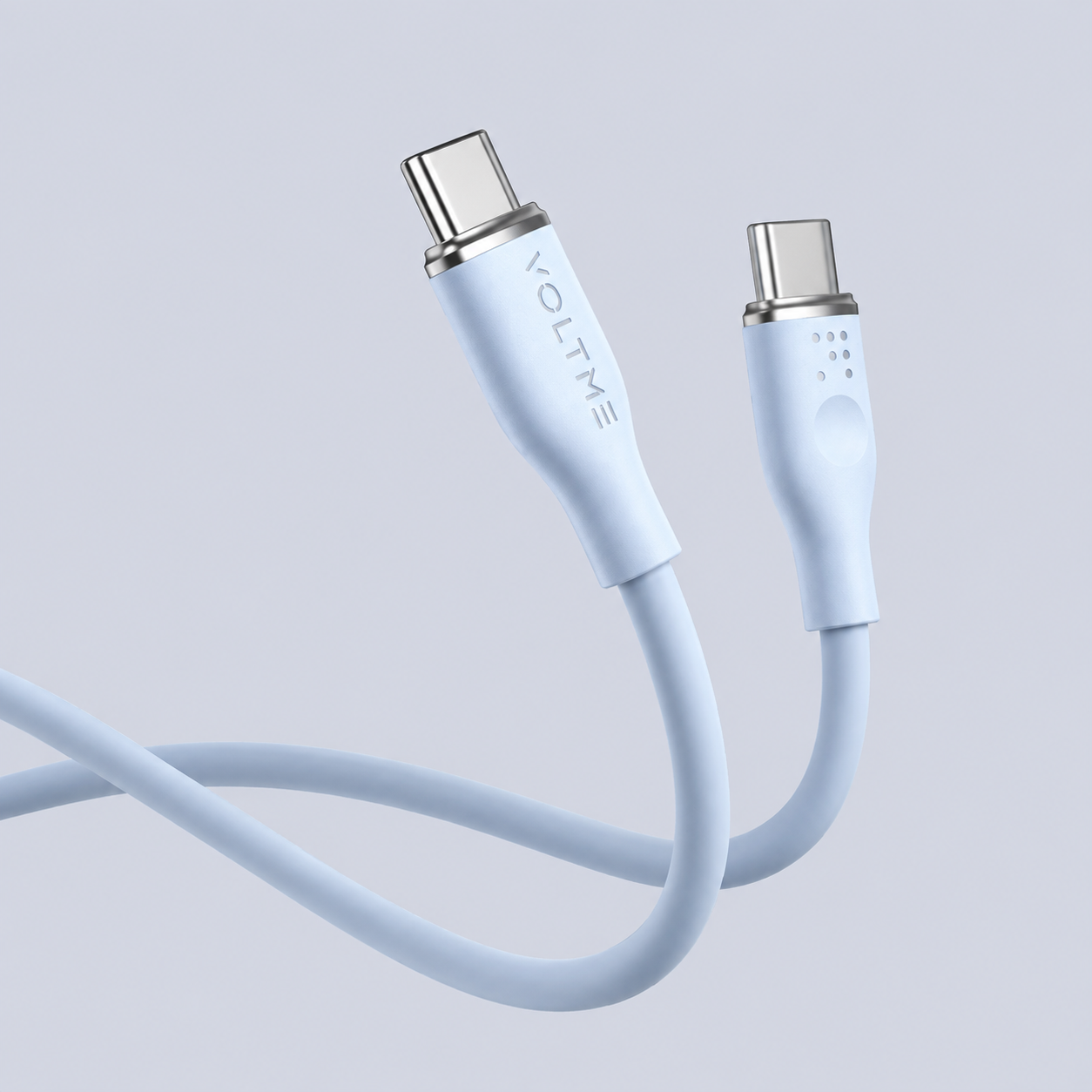 Voltme Powerlink Moss Liquid Silicon Cable Type C to Type C 5A / 1M (100W) Emarker Blue