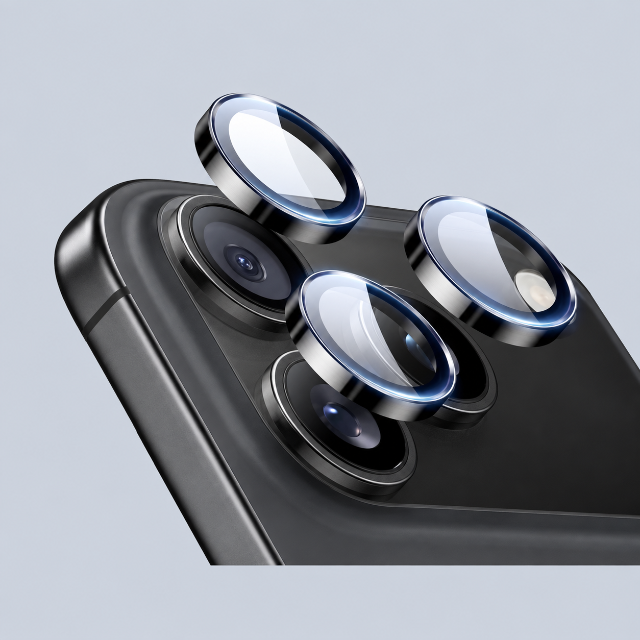 ⁦ESR iPhone 14/15/16/17 Pro & Pro Max Armorite Camera Lens Protector⁩ – ⁦Black⁩