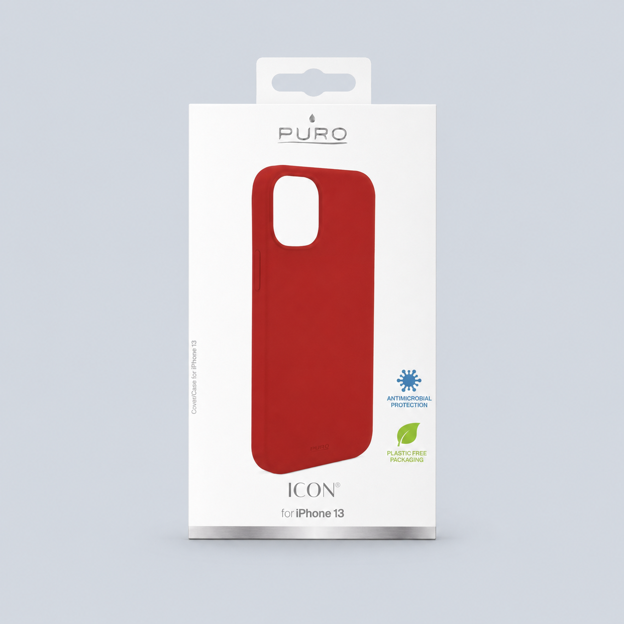 غطاء سيليكون ⁦Puro iPhone 13 Icon 6.1 -⁩ أحمر