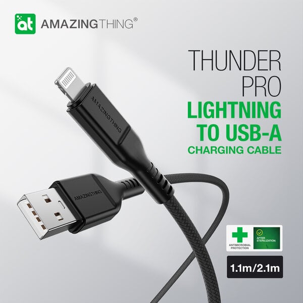 AmazingThing Thunder Pro USB-A To Lightning 3 2A 2 1M Cable product photo