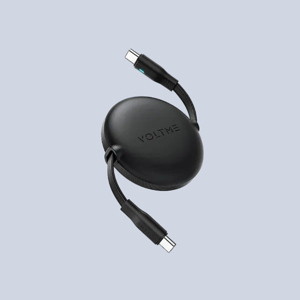 Voltme Powerlink YoYo Retractable Type-C to Type-C Cable - 60W PD 1M - Black product photo