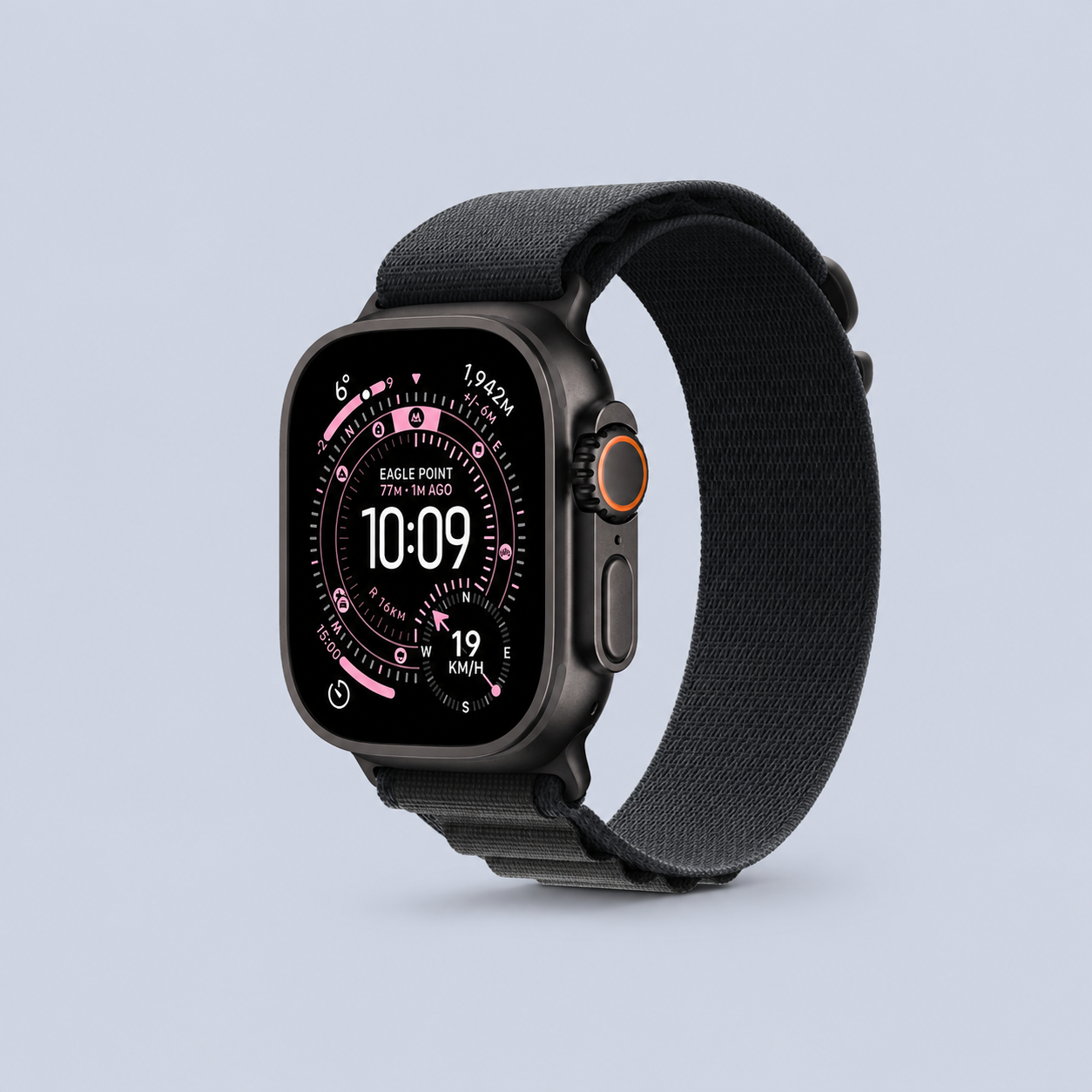 Apple Watch Ultra 3 GPS + Cellular 49mm Black Titanium Case with Black Alpine Loop - Medium