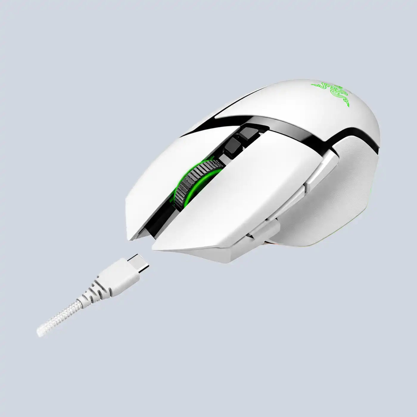 Razer Basilisk V3 Pro USB Wireless Optical Gaming Mouse - White product photo