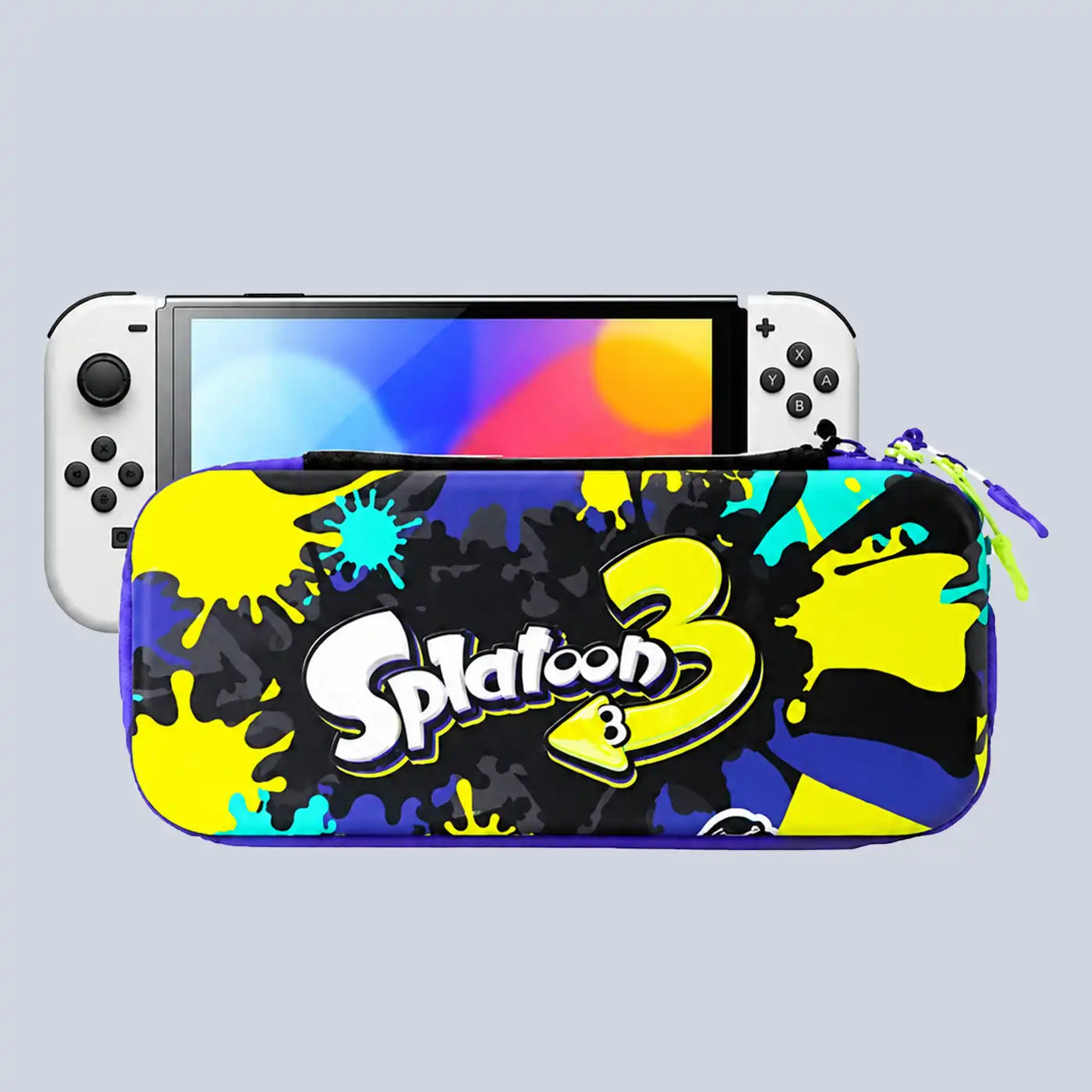 حقيبة تخزين ⁦Nintendo Switch OLED - Splatoon 3⁩ باللون الأسود