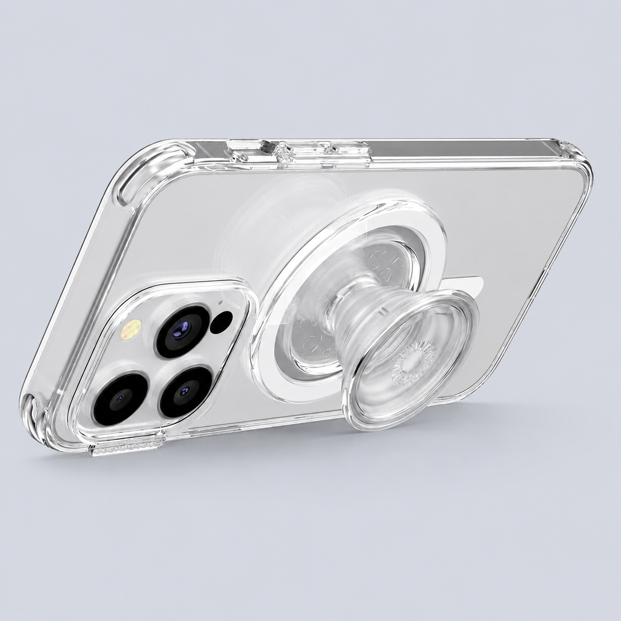 PopSockets Phone Grip for MagSafe Magnetic Holder Phone Stand - Clear side view