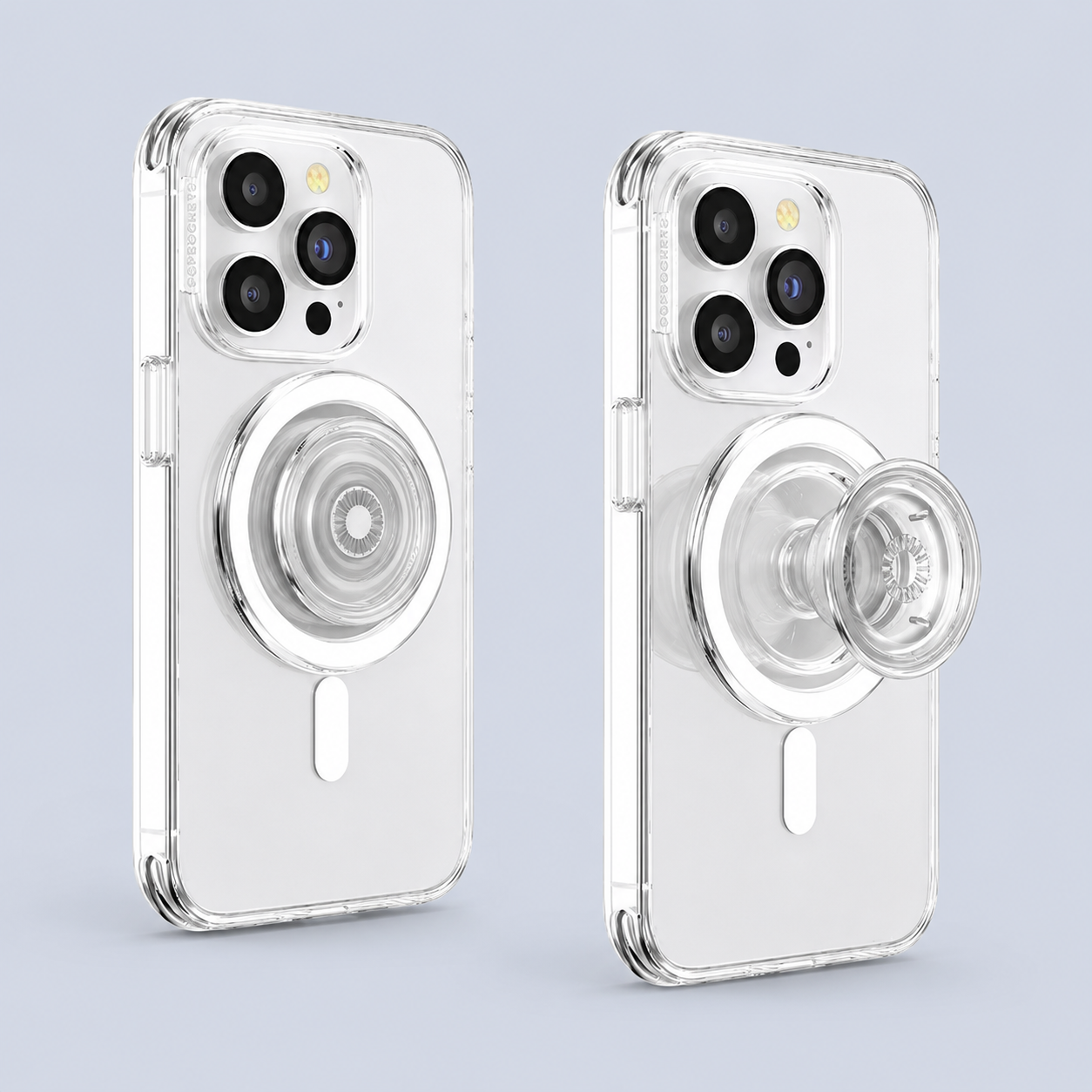 PopSockets Phone Grip for MagSafe Magnetic Holder Phone Stand - Clear in-use view