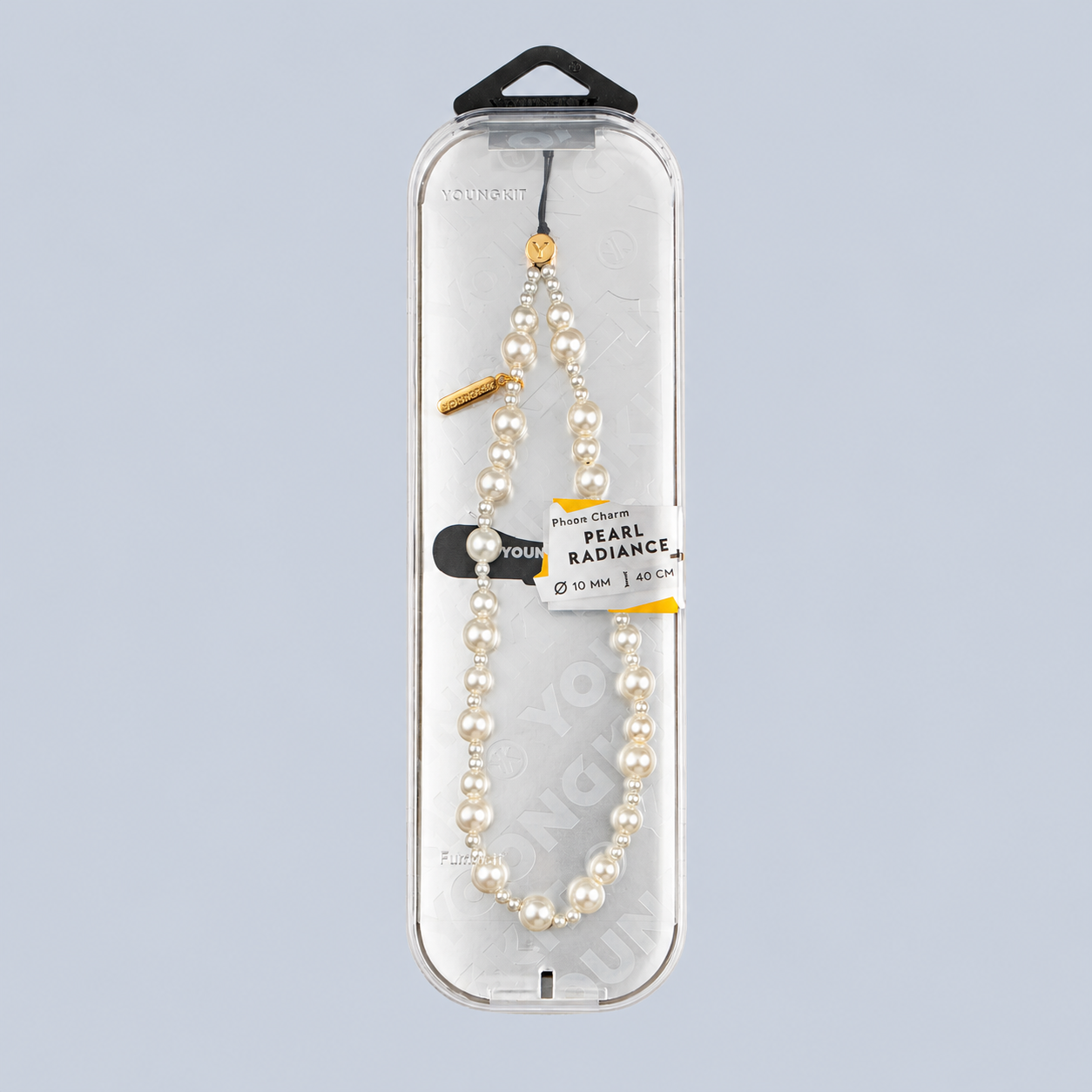 ⁦Youngkit Color-Changing Crystal + Pearl Phone Charm - Purple⁩