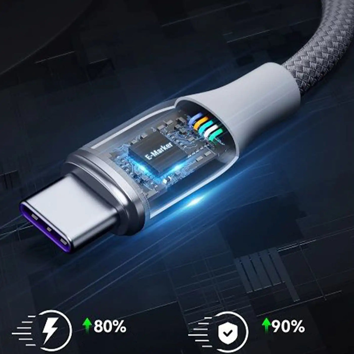 ⁦Voltme Powerlink USB C⁩ إلى ⁦USB C 1M -⁩ رمادي