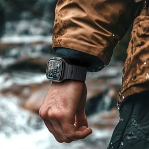 AmazingThing Apple Watch Strap 49 46 45 SilqLock-Gray Black product photo