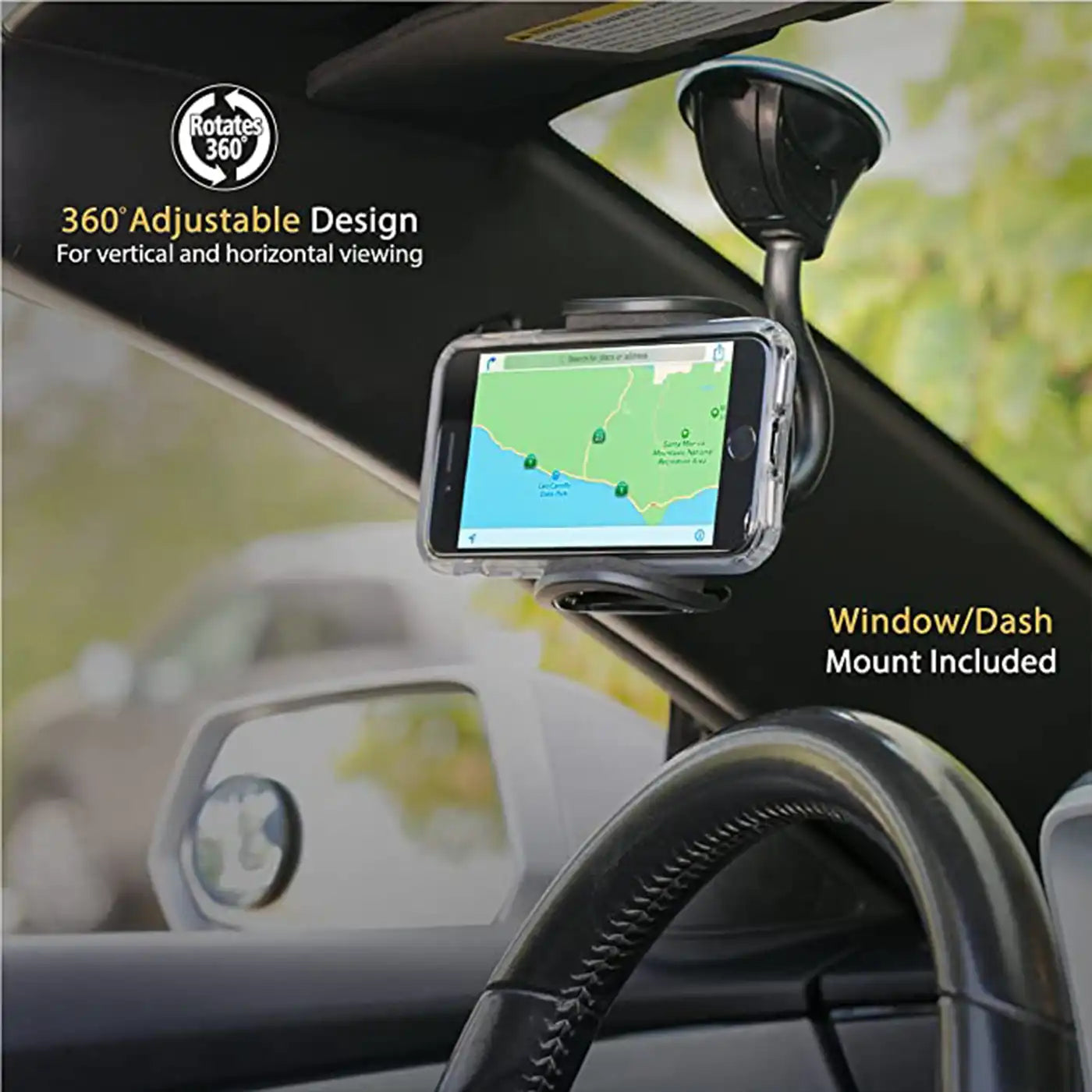 ⁦Scosche - StuckUp 4-in-1 Universal Mount for Mobile Devices - Black⁩