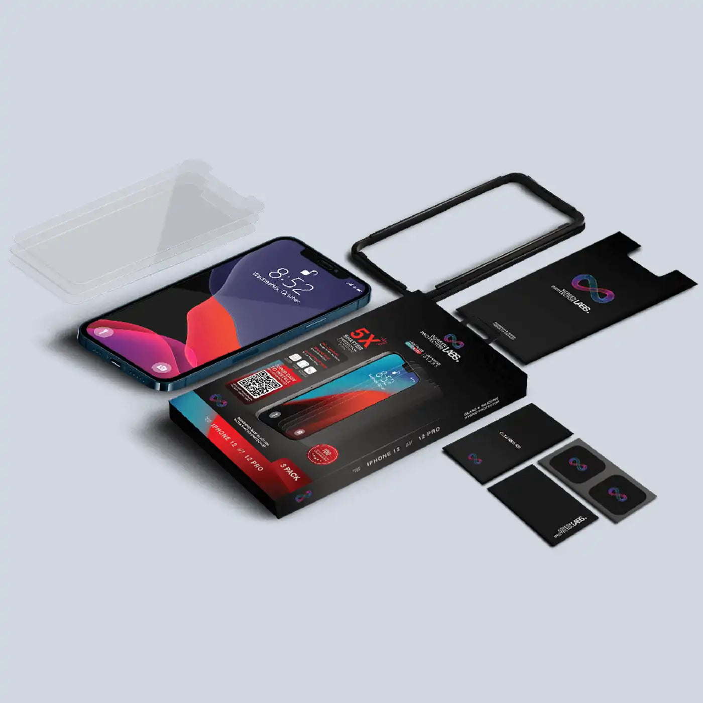 حماية شاشة ⁦LABS⁩ لجهاز ⁦iPhone 13/13 Pro (⁩عبوة ⁦3⁩ قطع)