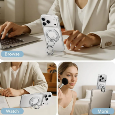 ⁦ESR Phone Grip Stand MagSafe - Silver⁩