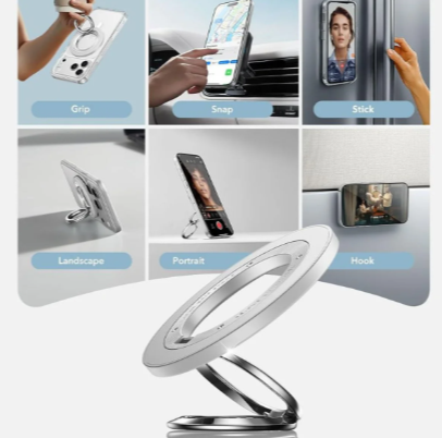⁦ESR Phone Grip Stand MagSafe - Silver⁩