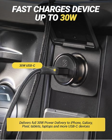 Scosche PowerVolt PD30 USB-C Car Charger 30W - Black