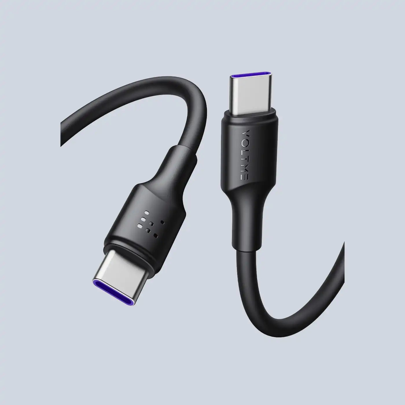 Voltme Powerlink EDC Series Type-C to Type-C Cable 100W PD Super Fast Charging, 480Mbps Data Transfer, 5A, 3M - Black