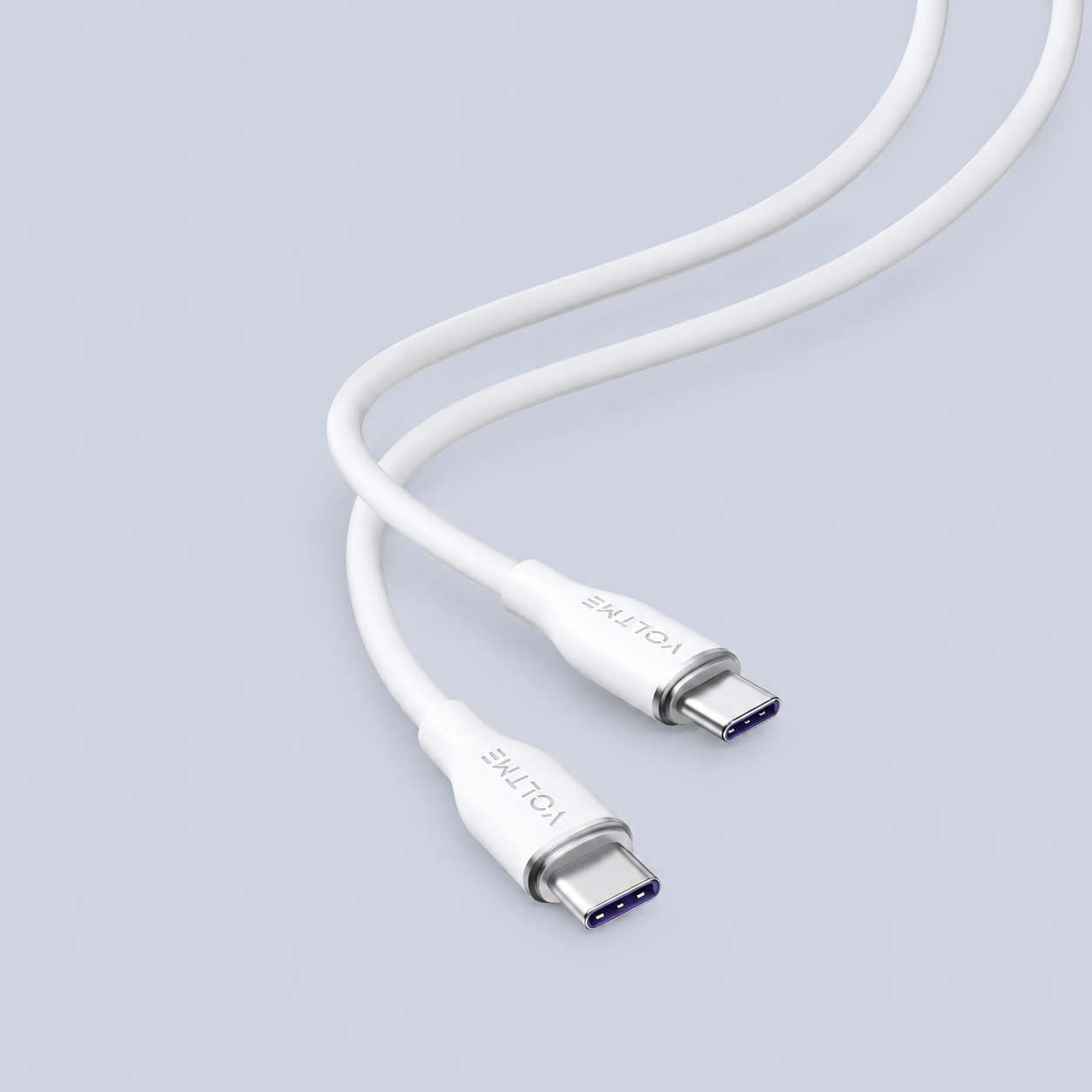 Voltme Powerlink Moss Liquid Silicon Cable Type C to Type C 5A / 1M (100W) Emarker White