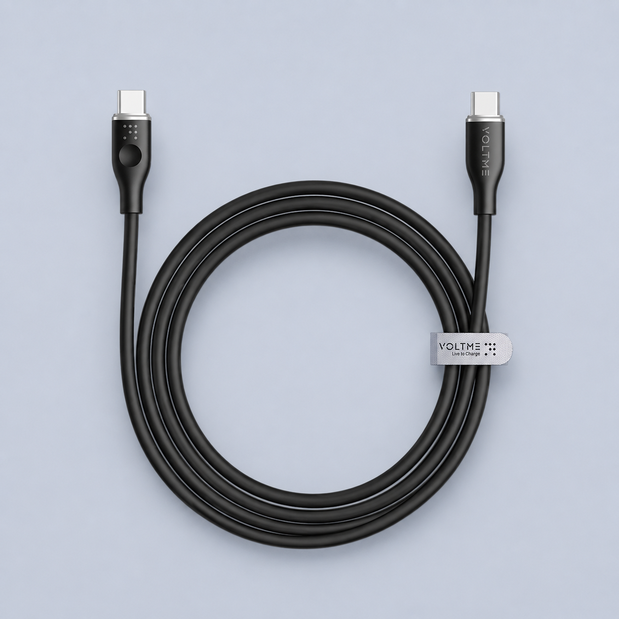 كابل ⁦Voltme PowerLink MOSS USB-C⁩ إلى ⁦USB-C⁩ – ⁦100W⁩ – ⁦1⁩م – أسود