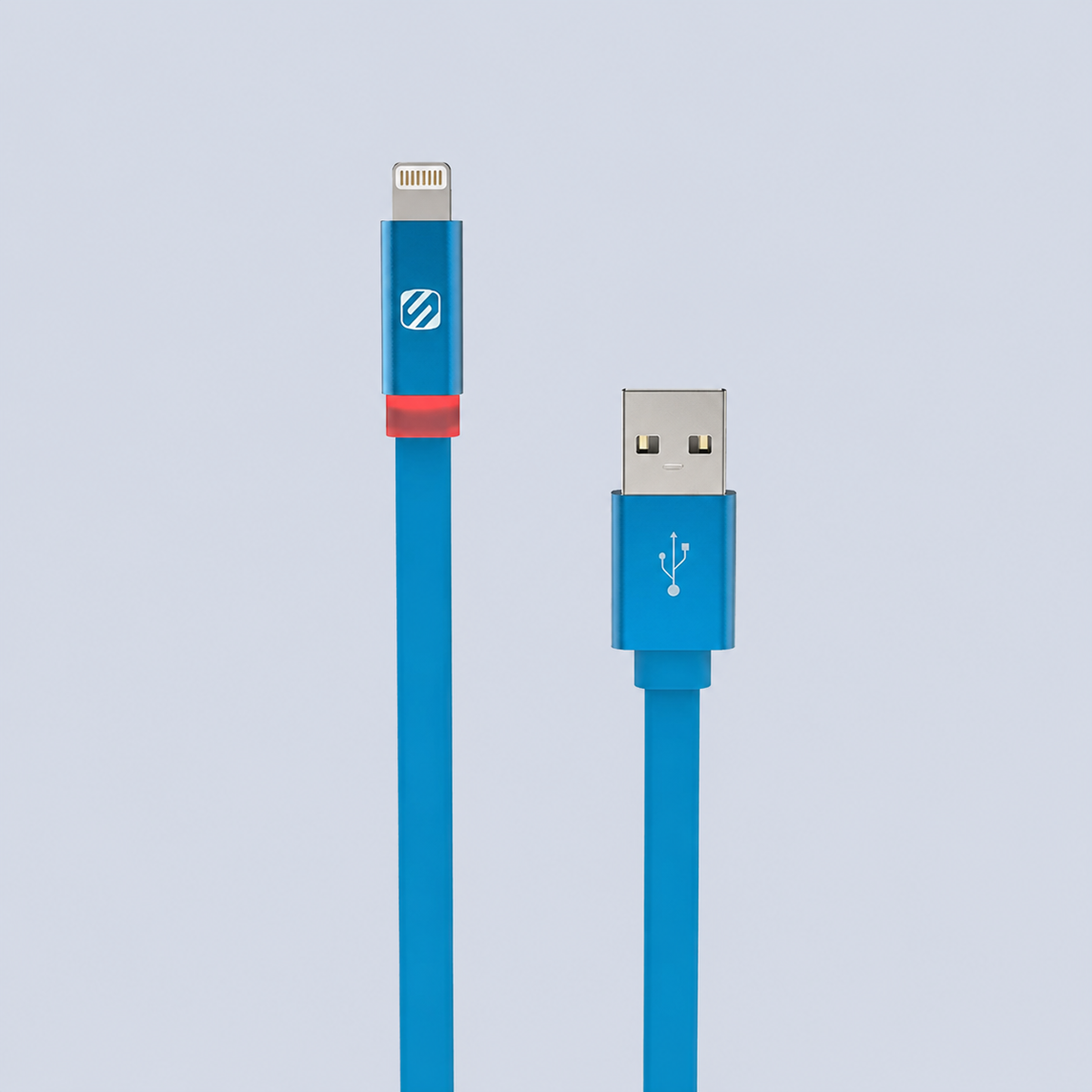 Scosche Flat-Out Led - 6Ft. Charge And Sync Cable For Lightning Devices - Blue