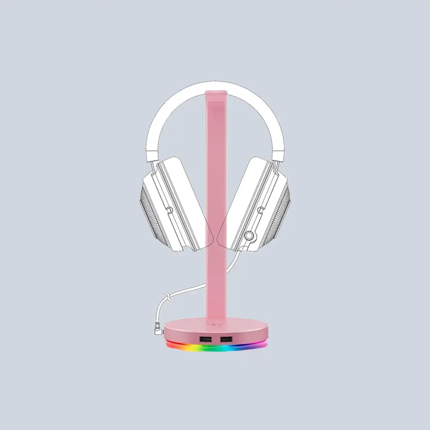 Razer Base Station V2 Chroma Gaming Headset Stand USB Hub - Quartz product photo