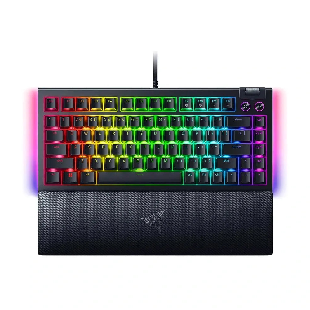 Razer Blackwidow V4 75% Mechanical Gaming Keyboard With Wrist Rest (Orange Tactile Switches) - Black by – Price in Kuwait