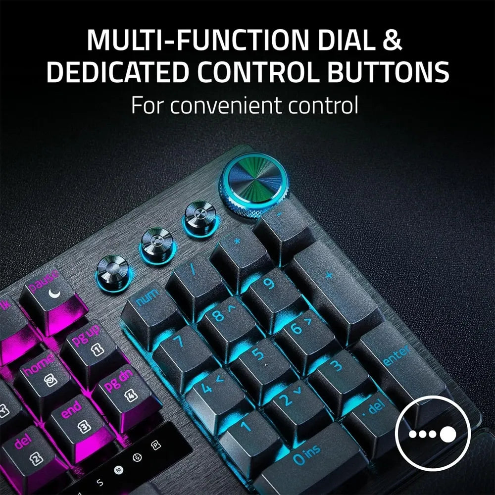 Razer Huntsman V3 Pro Esports Rgb Gaming Keyboard Analog Optical Switches Gen-2 With Magnetic Wrist Rest - Black