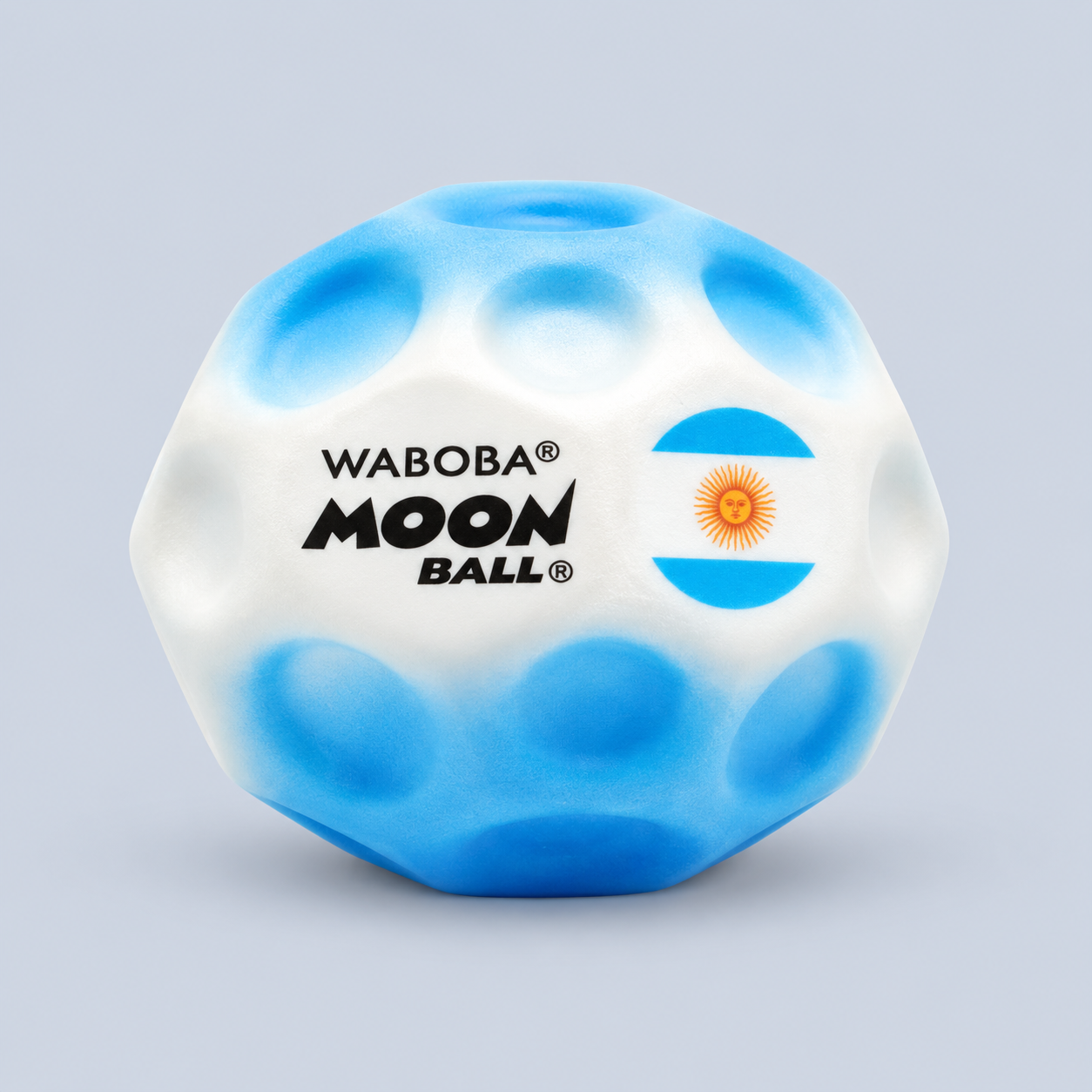Waboba Moon Bal Shaped like the Argentinian flag