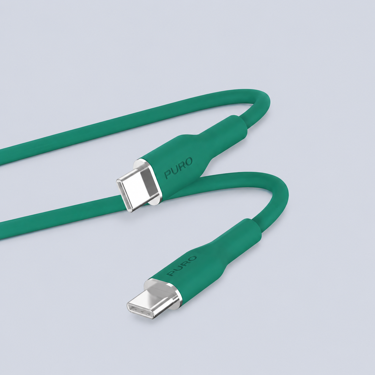 ⁦Puro Power and Data Sync Soft Cable⁩ من ⁦USB-C⁩ إلى ⁦USB-C 1.5⁩م (أخضر)