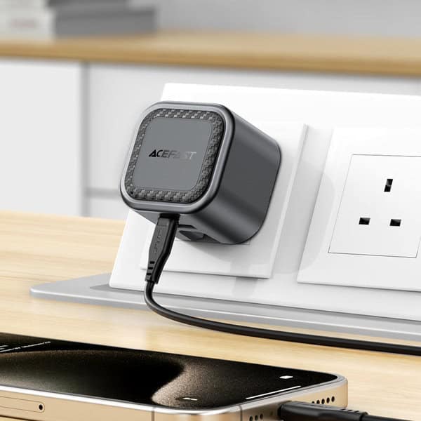 Acefast Fast Charge Wall Charger A120 PD35W GaN 1xUSB-C+1xUSB-A UK- with Cable