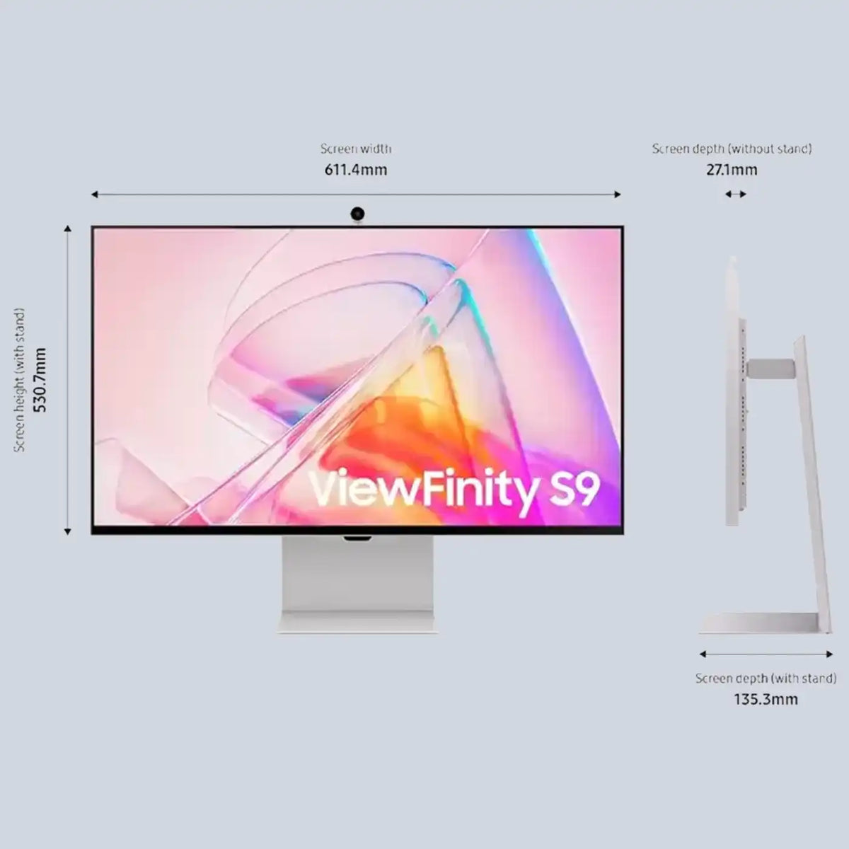 Samsung Viewfinity S9 Series 27-inch 5k Hi-res 5ms 60hz Flat Monitor - Light Gray