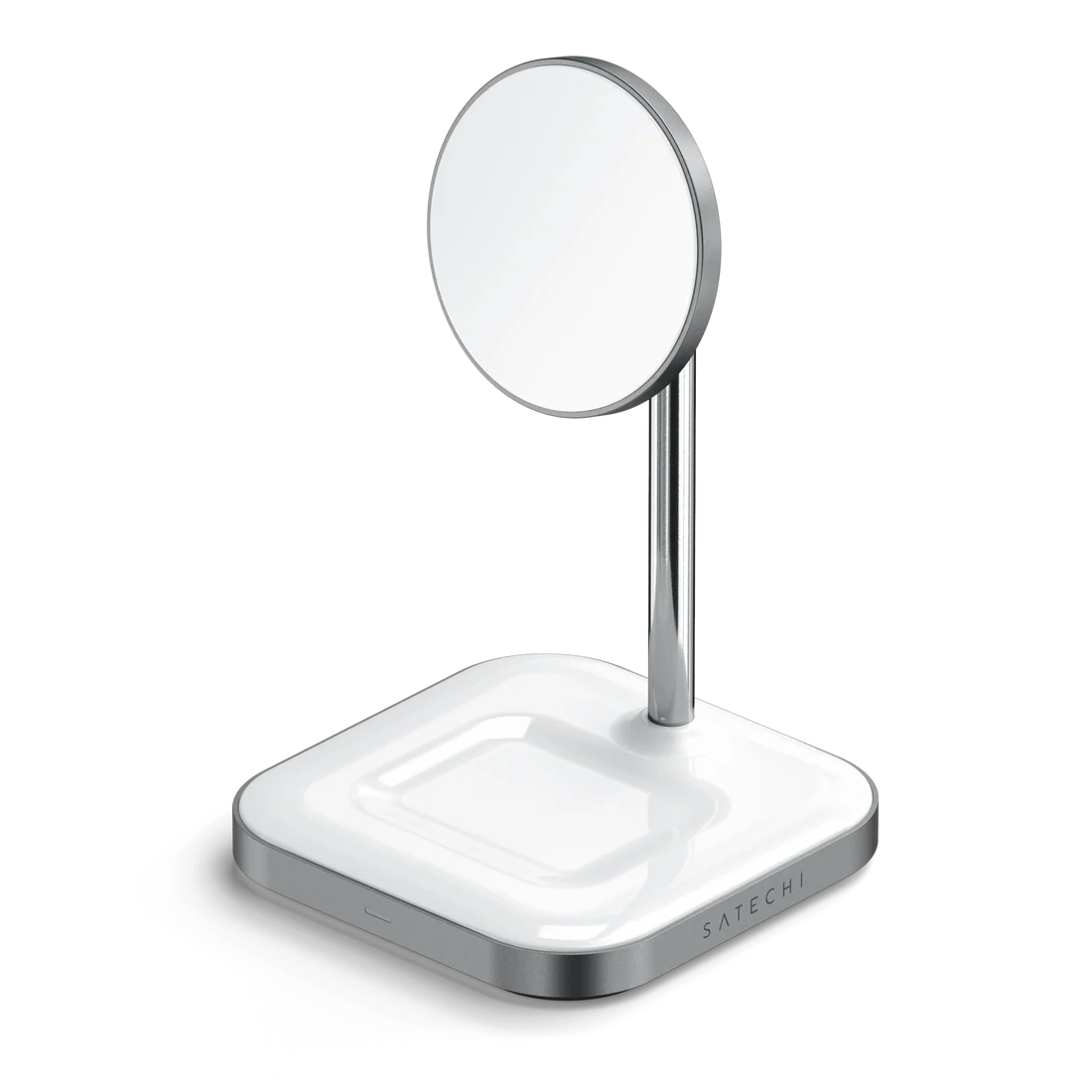 Satechi Aluminum 2-in-1 Magnetic Wireless Charging Stand side view