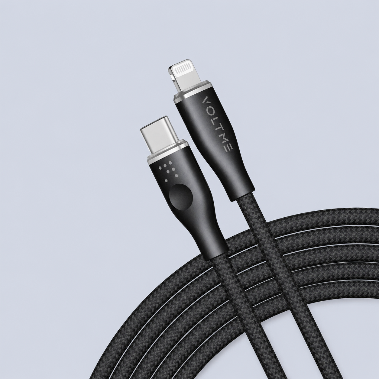 ⁦Voltme Powerlink Rugg Double Nylon Cable Type C to Lightning 3A / 1.2M⁩