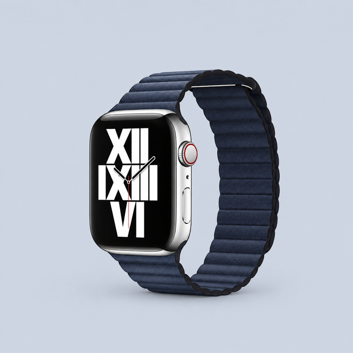 ⁦Apple Watch 44mm Diver Blue Leather Loop - Large⁩