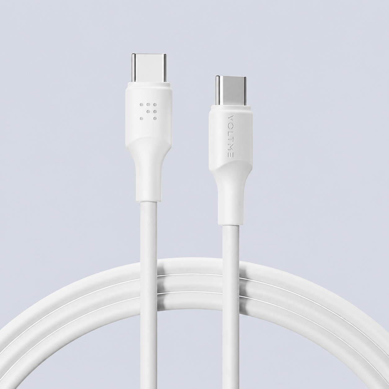 ⁦Voltme Powerlink EDC Series Type-C to Type-C Cable 100W PD 1.2M - White⁩