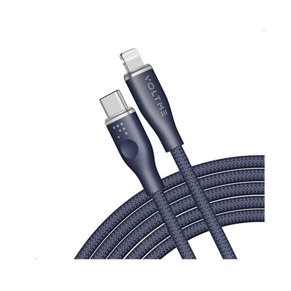 Voltme Powerlink Rugg Double Nylon Cable Type C to Lightning 3A 1 2M Zinc-Alloy