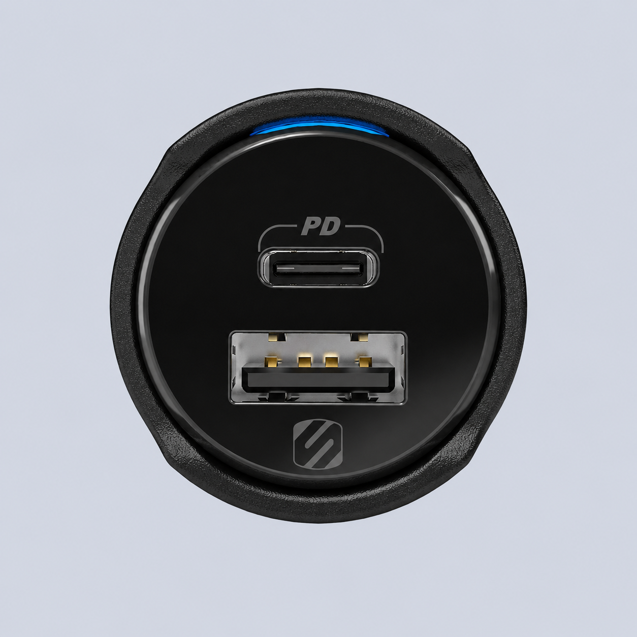 ⁦Scosche Charge 32W Dual-Port Car Charger and Locator - Black⁩