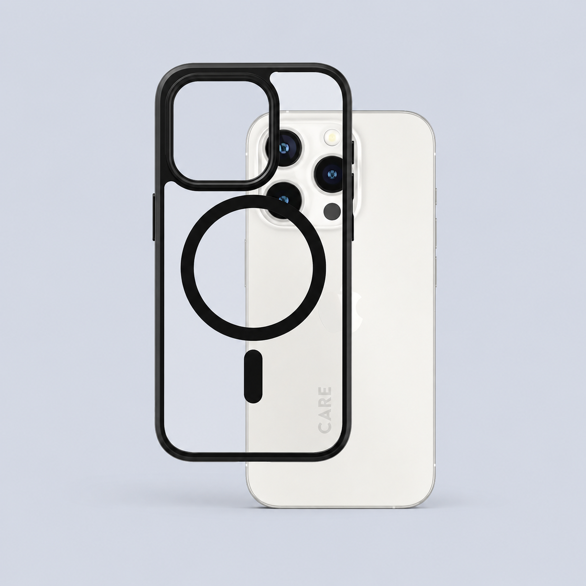 جراب ⁦PanzerGlass CARE MagSafe⁩ لـ ⁦iPhone 15 Pro -⁩ أسود / شفاف