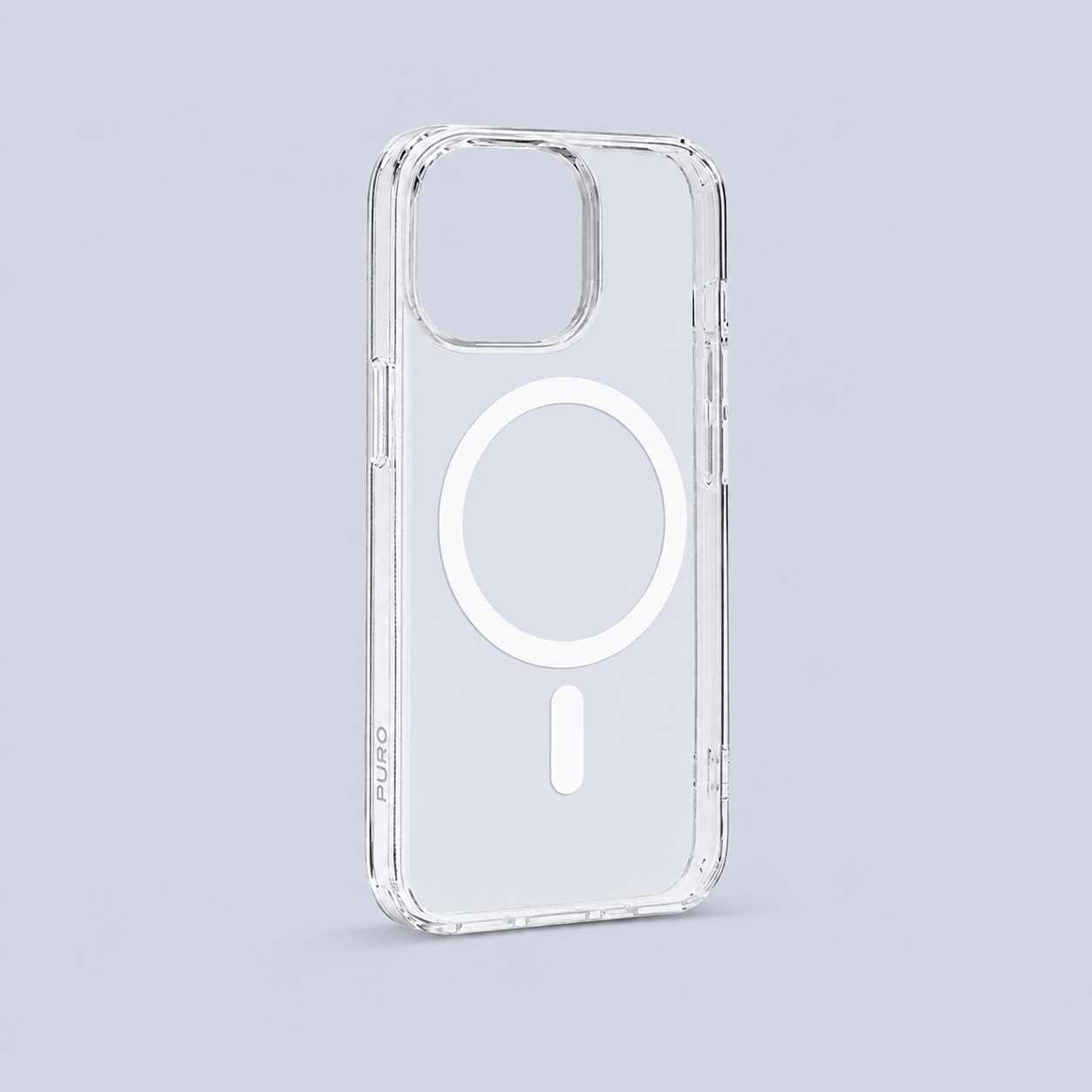 بلاستيك شفاف / أبيض لكفر ⁦Puro iPhone 15 Pro Lite Mag Cover⁩