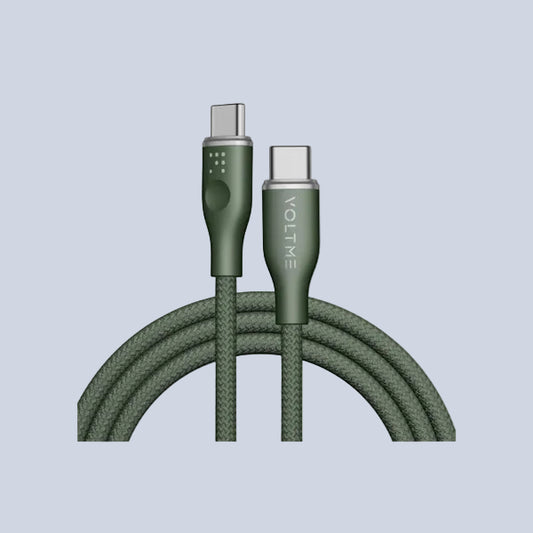 Voltme Powerlink Rugg Double Type C to Type C 3A 1 0M- Dark Green product photo
