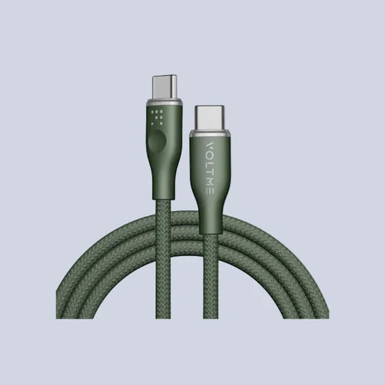 VOLTME USB C to USB C Cable - Powerlink Rugg Double Nylon Fast Charging Cord 1m - 60W