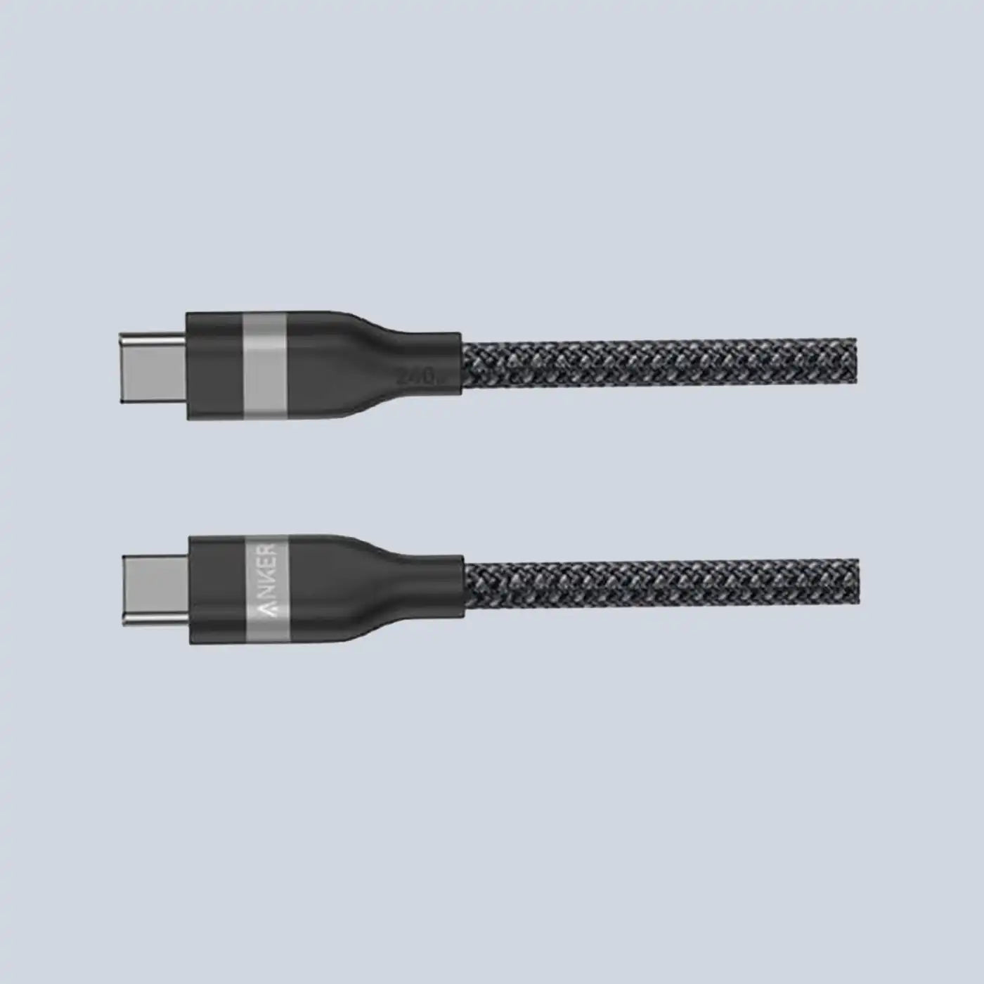 سلك أنكر ⁦USB-C⁩ إلى ⁦USB-C 240W (⁩معاد تدويره) (⁦0.9m) -⁩ أسود